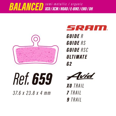 Balanced Ref. 659 SRAM Bremsbeläge