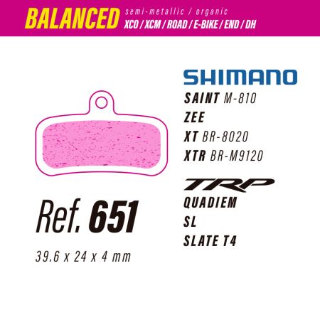 Balanced Ref. 651 Shimano Saint/Zee Bremsbeläge