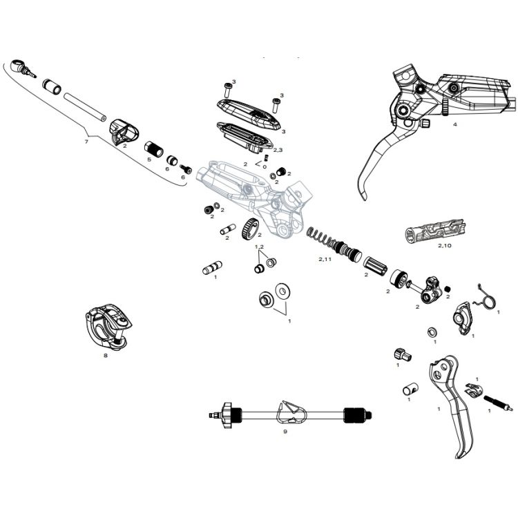 G2 RSC Bremshebel mit Griffweitenverstellung